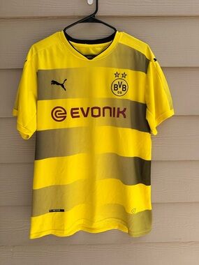 Puma x Borussia Dortmund Soccer Jersey Mens XL Yellow 2017/18 No Name C28